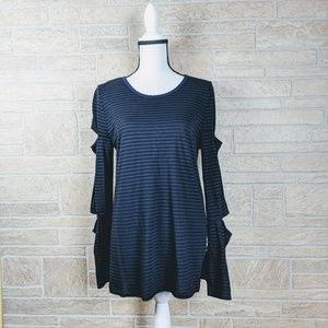 n: PHILANTHROPY Double Cut-Out Striped Lon…